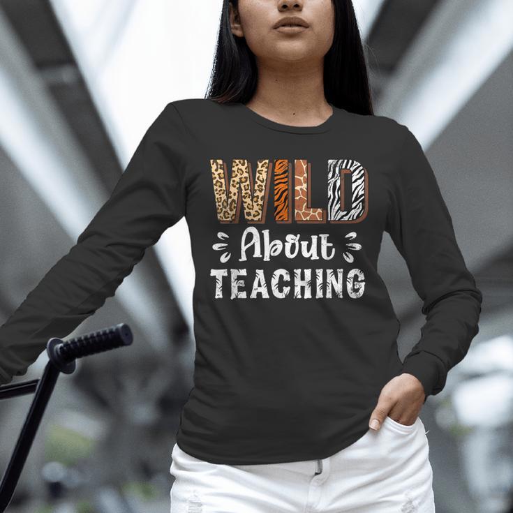 Wild About Teaching Teacher Lover Animals Leopard Zebra Unisex Long Sleeve T-Shirt, novelty gifts, funny gifts Wild About Teaching Teacher Lover Animals Leopard Zebra Unisex Long Sleeve T-Shirt, novelty gifts, funny gifts