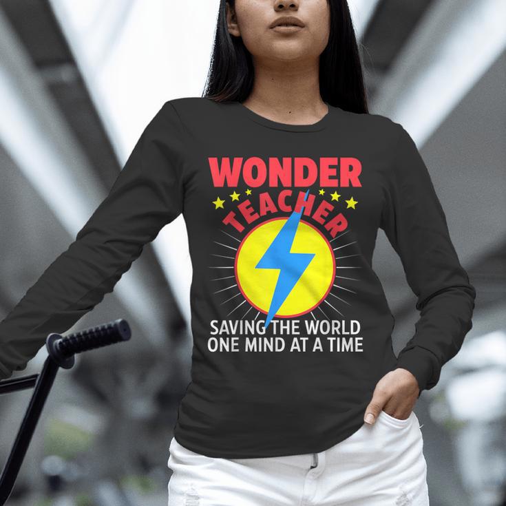 Wonder Teacher Costume Shirt Teacher Halloween Costume Men Women Unisex Long Sleeve T-Shirt, novelty gifts, funny gifts
