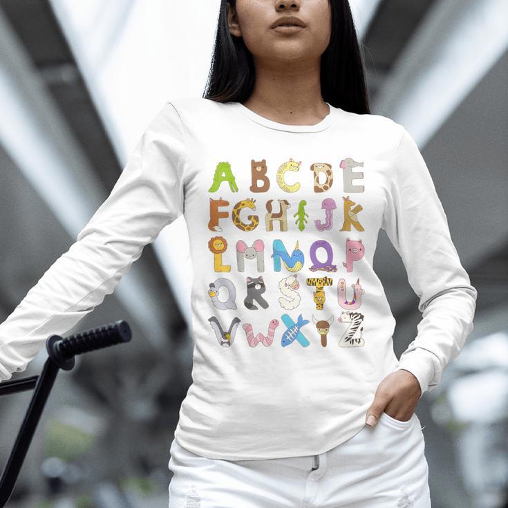 ABC Animals Alphabet Graphic Boys Girls Kindergarten Teacher Unisex Long Sleeve T-Shirt, novelty gifts, funny gifts ABC Animals Alphabet Graphic Boys Girls Kindergarten Teacher Unisex Long Sleeve T-Shirt, novelty gifts, funny gifts