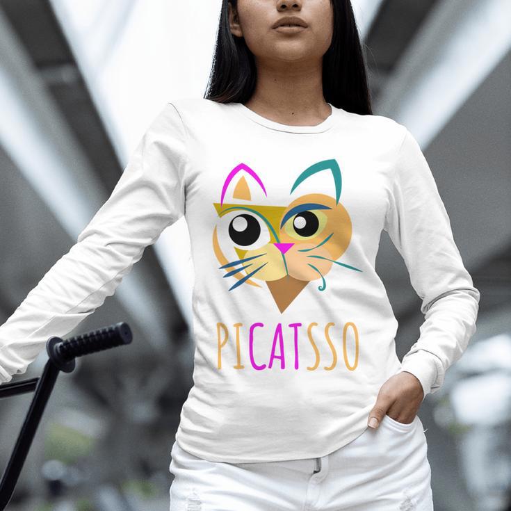 Abstract Cat Art Picatsso Shirt For Art Teachers Unisex Long Sleeve T-Shirt, novelty gifts, funny gifts Abstract Cat Art Picatsso Shirt For Art Teachers Unisex Long Sleeve T-Shirt, novelty gifts, funny gifts