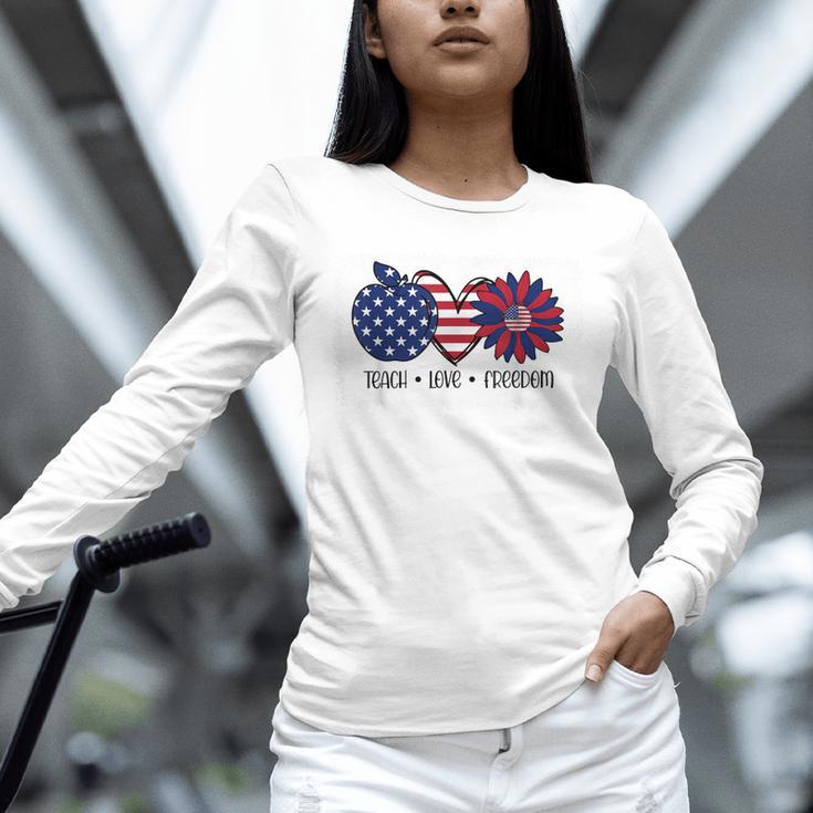 American Flag Teach Love Freedom Preschool Teacher 4th July Unisex Long Sleeve T-Shirt, novelty gifts, funny gifts American Flag Teach Love Freedom Preschool Teacher 4th July Unisex Long Sleeve T-Shirt, novelty gifts, funny gifts