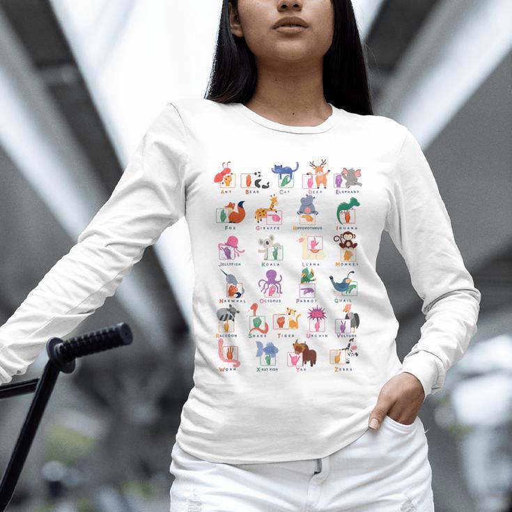 American Sign Language For Teachers ASL Alphabet Unisex Long Sleeve T-Shirt, novelty gifts, funny gifts