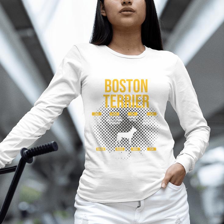 Anatomy Of Boston Terrier Dog Lover Unisex Long Sleeve T-Shirt, novelty gifts, funny gifts