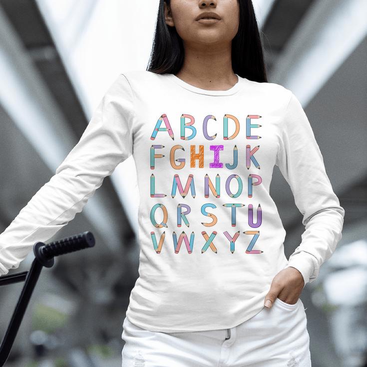 Back To School Kindergarten Alphabet ABC Teacher Women Kids Unisex Long Sleeve T-Shirt, novelty gifts, funny gifts Back To School Kindergarten Alphabet ABC Teacher Women Kids Unisex Long Sleeve T-Shirt, novelty gifts, funny gifts