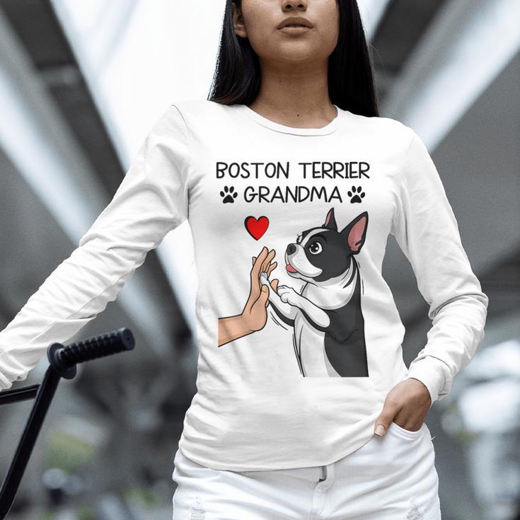 Boston Terrier Grandma Mother's Day Dog Mom Unisex Long Sleeve T-Shirt, novelty gifts, funny gifts