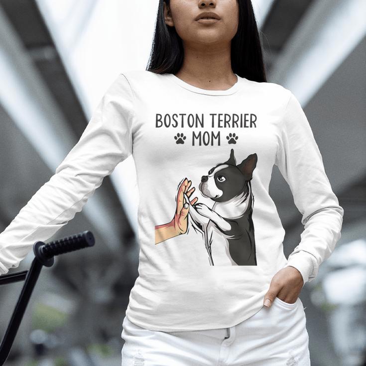 Boston Terrier Mom Dogs Mum Woman Unisex Long Sleeve T-Shirt, novelty gifts, funny gifts