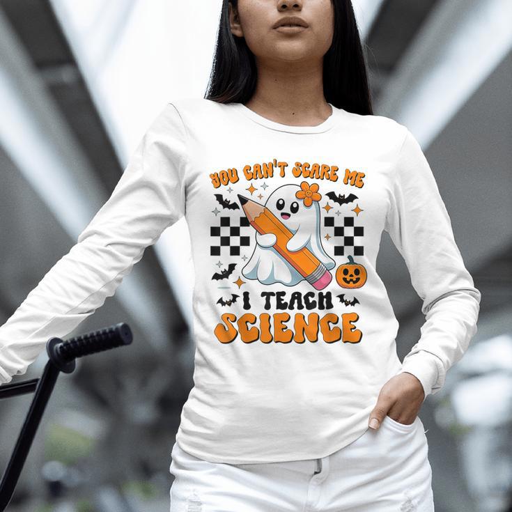 You Can't Scare Me I Teach Science Retro Teacher Halloween Unisex Long Sleeve T-Shirt, novelty gifts, funny gifts You Can't Scare Me I Teach Science Retro Teacher Halloween Unisex Long Sleeve T-Shirt, novelty gifts, funny gifts