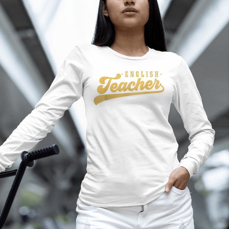 English Teacher Men Women Vintage Graphic English Teacher Unisex Long Sleeve T-Shirt, novelty gifts, funny gifts