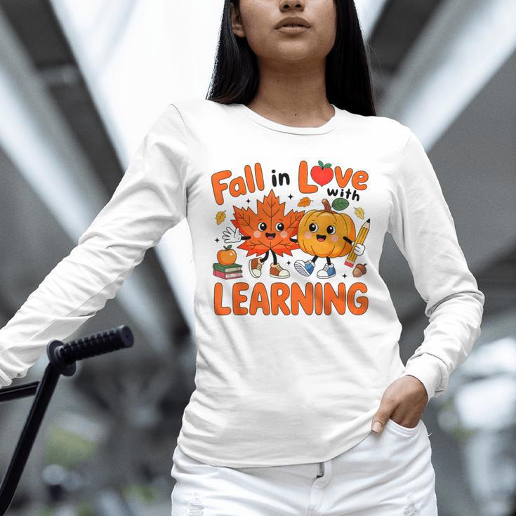 Fall In Love With Learning Thanksgiving Teacher Student Kids Unisex Long Sleeve T-Shirt, novelty gifts, funny gifts Fall In Love With Learning Thanksgiving Teacher Student Kids Unisex Long Sleeve T-Shirt, novelty gifts, funny gifts
