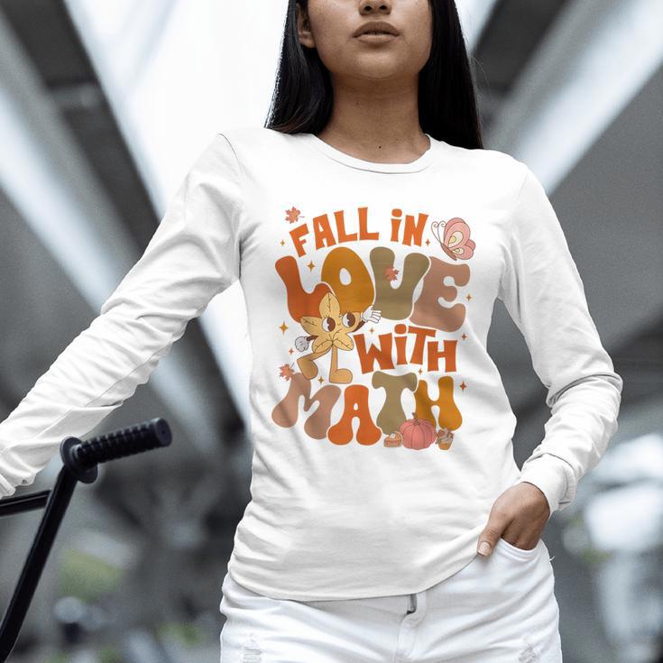 Fall In Love With Science Math Teacher Fall Thanksgiving Unisex Long Sleeve T-Shirt, novelty gifts, funny gifts