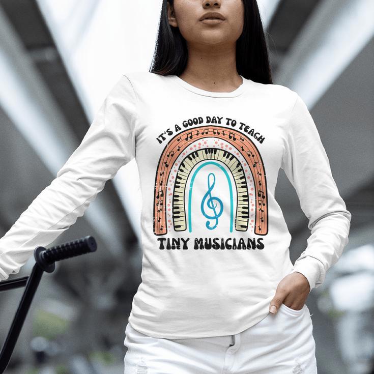 Good Day To Teach Tiny Musicians Piano Music Teacher Women Unisex Long Sleeve T-Shirt, novelty gifts, funny gifts