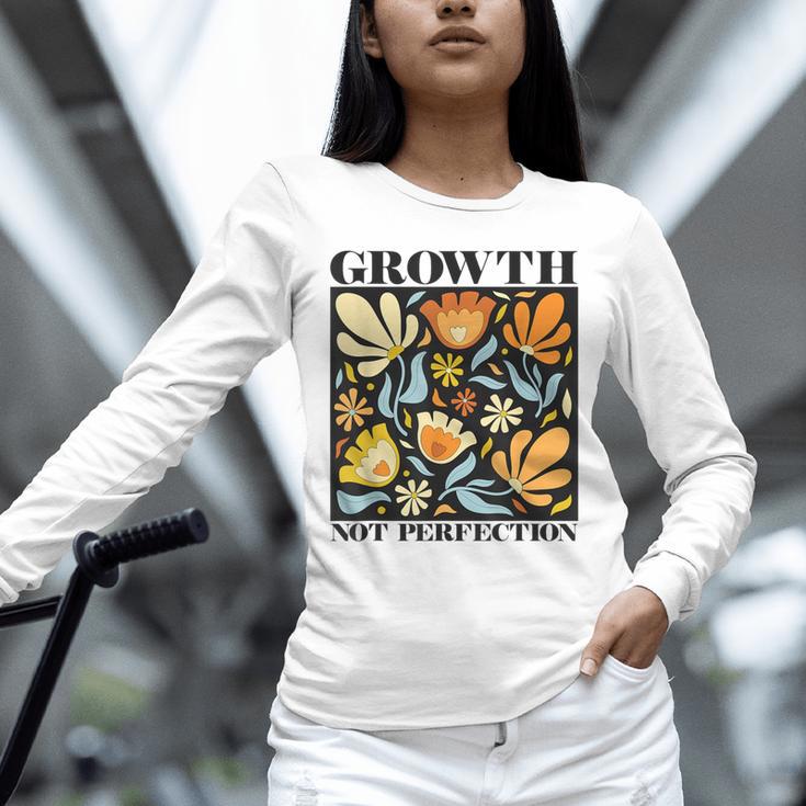Growth Not Perfection Abstract Florals SPED Teacher Unisex Long Sleeve T-Shirt, novelty gifts, funny gifts Growth Not Perfection Abstract Florals SPED Teacher Unisex Long Sleeve T-Shirt, novelty gifts, funny gifts