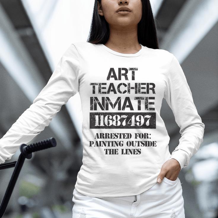 Halloween Art Teacher Prisoner Costume Unisex Long Sleeve T-Shirt, novelty gifts, funny gifts Halloween Art Teacher Prisoner Costume Unisex Long Sleeve T-Shirt, novelty gifts, funny gifts
