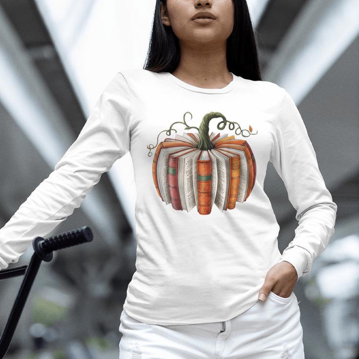 Halloween Teacher Librarians Fall Book Pumpkin Retro Reading Unisex Long Sleeve T-Shirt, novelty gifts, funny gifts Halloween Teacher Librarians Fall Book Pumpkin Retro Reading Unisex Long Sleeve T-Shirt, novelty gifts, funny gifts