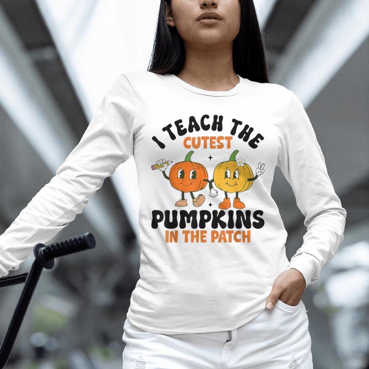 Halloween Teacher I Teach The Cutest Pumpkins In The Patch Unisex Long Sleeve T-Shirt, novelty gifts, funny gifts