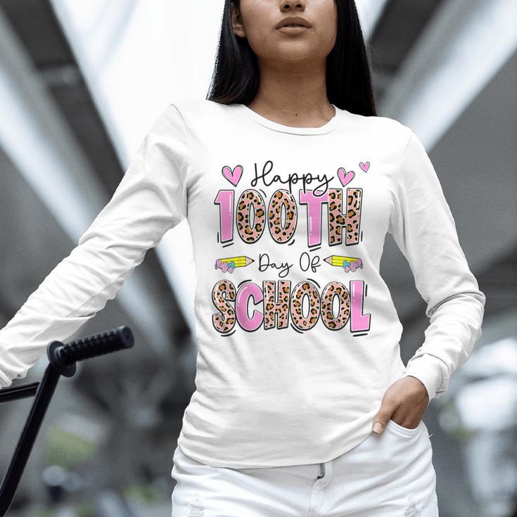Happy 100th Day Of School Leopard Print Teacher Student Kids Unisex Long Sleeve T-Shirt, novelty gifts, funny gifts Happy 100th Day Of School Leopard Print Teacher Student Kids Unisex Long Sleeve T-Shirt, novelty gifts, funny gifts