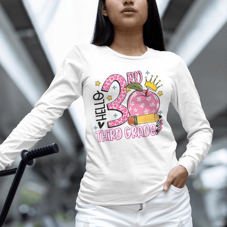 Hello 3rd Third Grade Back To School Pink Leopard Teacher Unisex Long Sleeve T-Shirt, novelty gifts, funny gifts Hello 3rd Third Grade Back To School Pink Leopard Teacher Unisex Long Sleeve T-Shirt, novelty gifts, funny gifts