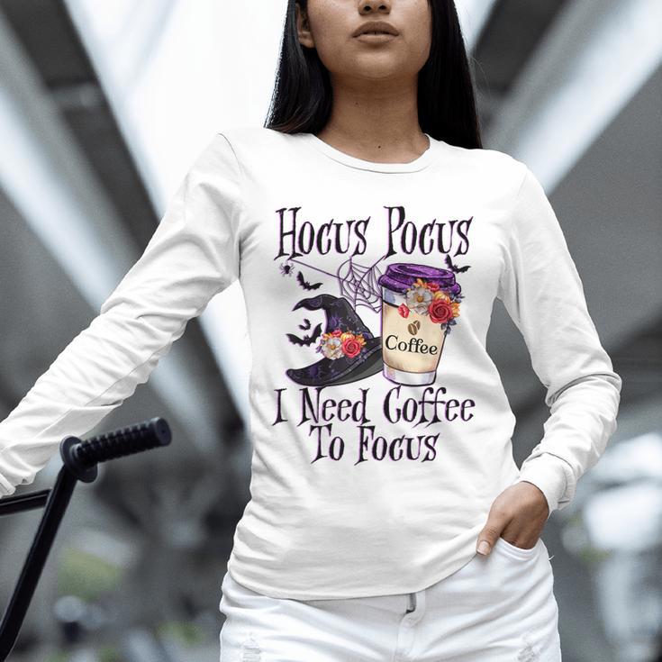 Hocus Pocus I Need Coffee To Focus Halloween Teacher Unisex Long Sleeve T-Shirt, novelty gifts, funny gifts