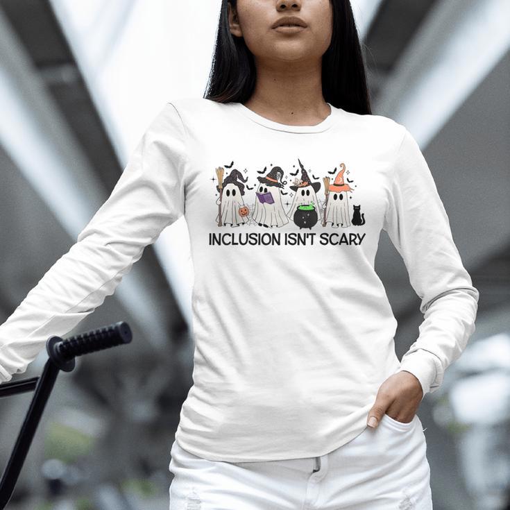 Inclusion Isn't Scary Boo Ghost Halloween Sped Teacher Unisex Long Sleeve T-Shirt, novelty gifts, funny gifts