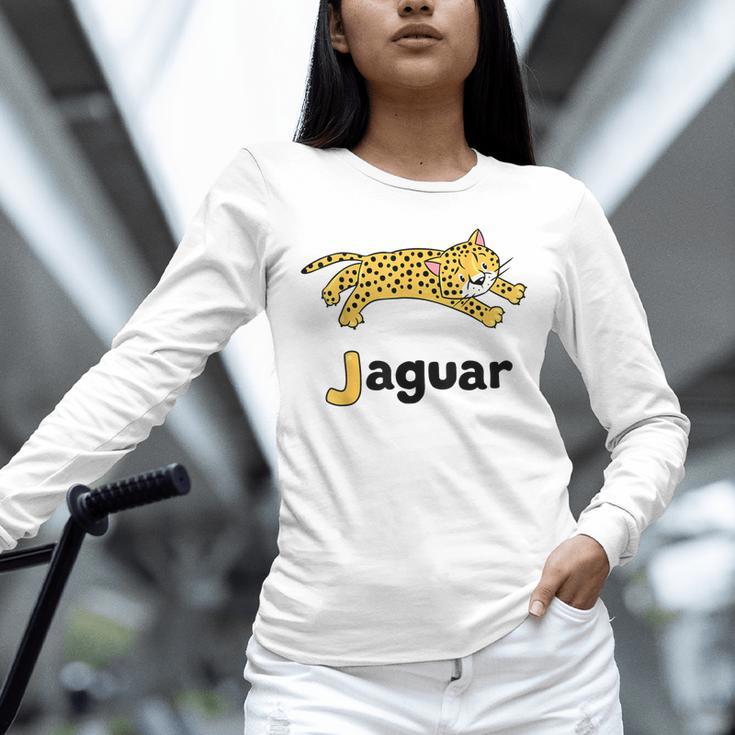 J Is For Jaguar ABC Alphabet T-Shirt For Teachers Students Unisex Long Sleeve T-Shirt, novelty gifts, funny gifts