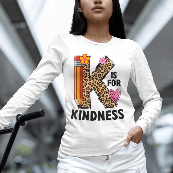 K Is For Kindness Unity Day Teacher Kids Unisex Long Sleeve T-Shirt, novelty gifts, funny gifts