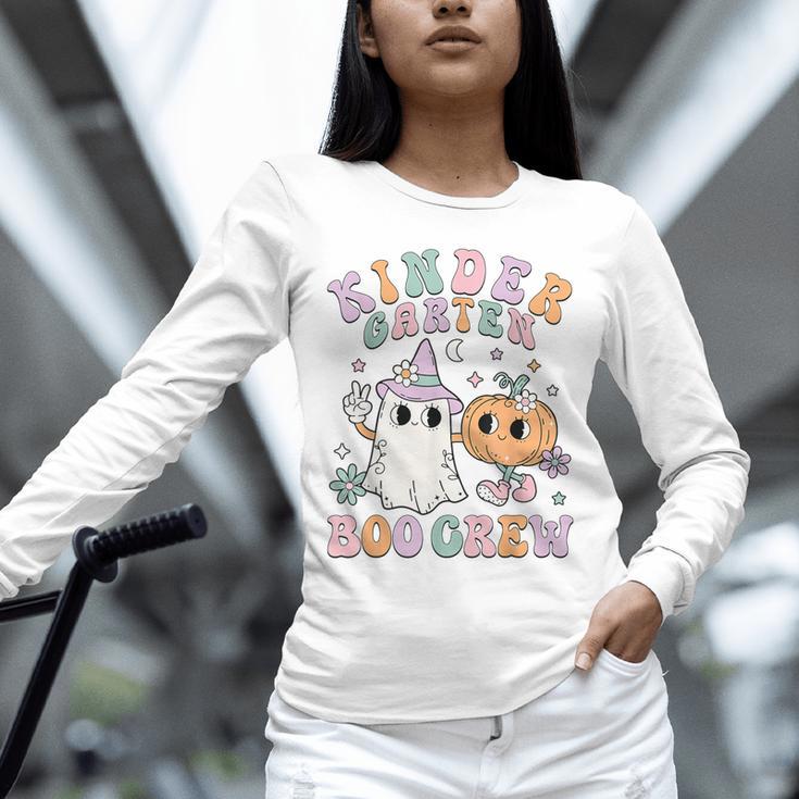 Kindergarten Boo Crew Halloween Floral Ghost Kinder Teacher Unisex Long Sleeve T-Shirt, novelty gifts, funny gifts Kindergarten Boo Crew Halloween Floral Ghost Kinder Teacher Unisex Long Sleeve T-Shirt, novelty gifts, funny gifts