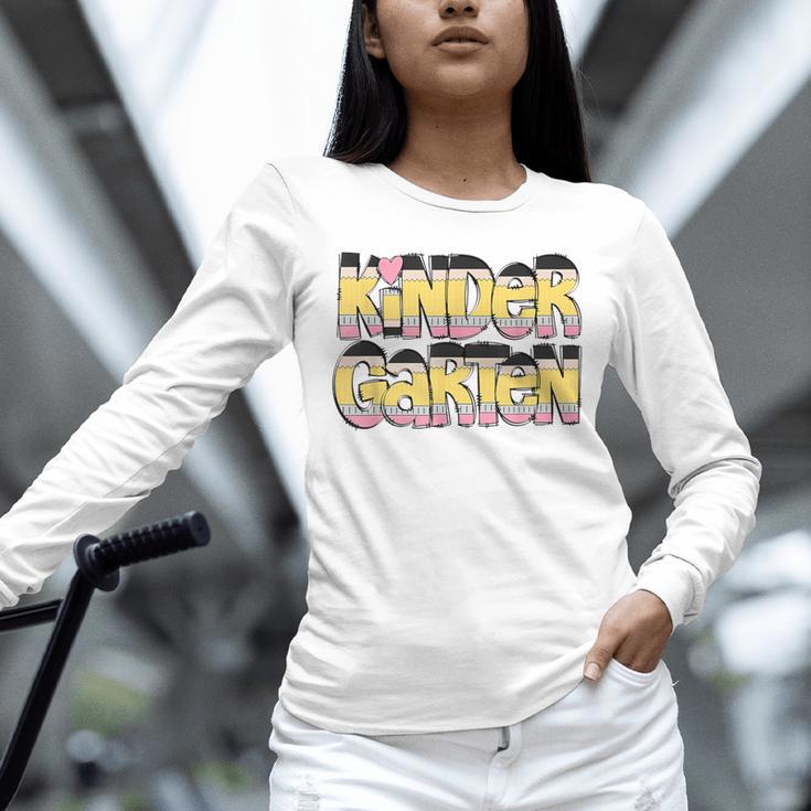 Kindergarten Pencil First Day Of School Teacher Toddler Kids Unisex Long Sleeve T-Shirt, novelty gifts, funny gifts Kindergarten Pencil First Day Of School Teacher Toddler Kids Unisex Long Sleeve T-Shirt, novelty gifts, funny gifts