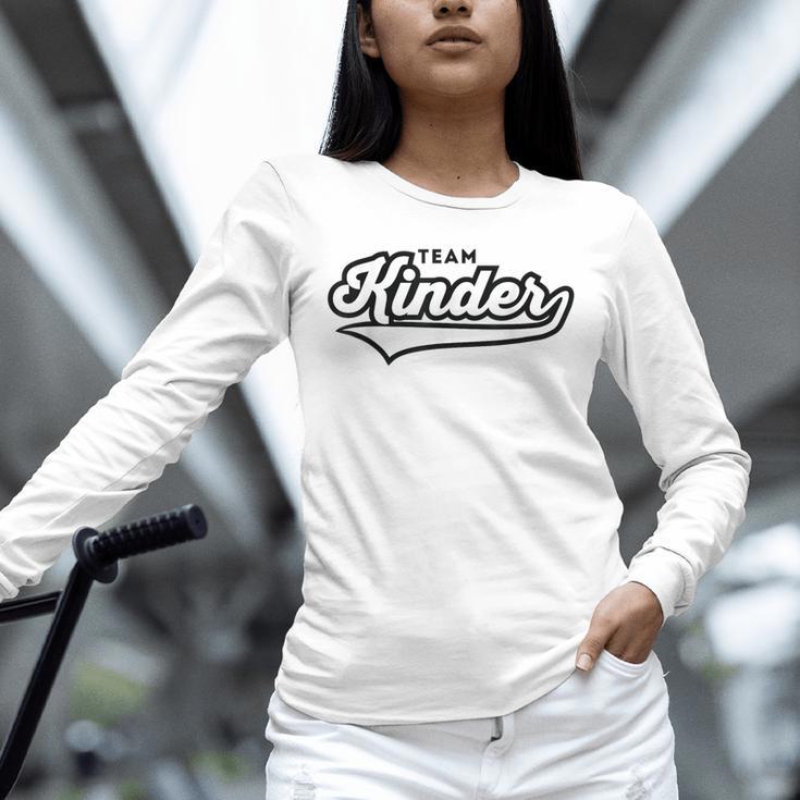Kindergarten TEAM School Teacher Kinder Baseball-Style Shirt Unisex Long Sleeve T-Shirt, novelty gifts, funny gifts