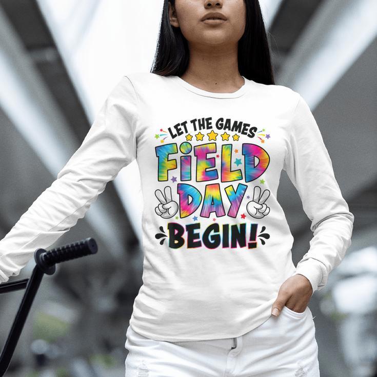 Let The Games Field Day Begin Tie Dye Adults Teacher Kids Unisex Long Sleeve T-Shirt, novelty gifts, funny gifts