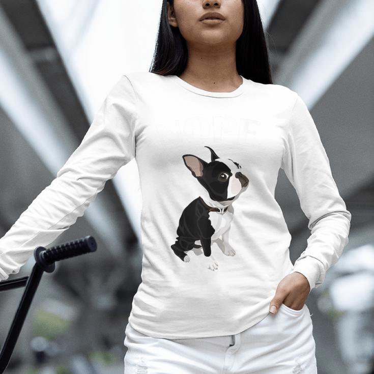 Love NOPE Boston Terrier Dog Lover Unisex Long Sleeve T-Shirt, novelty gifts, funny gifts