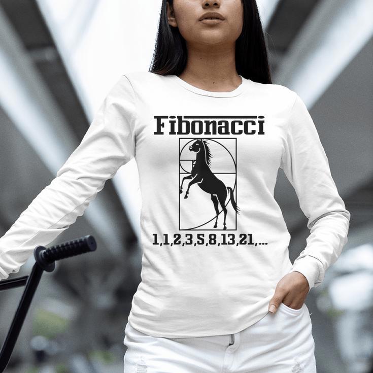 Nerdy Fibonacci Racing Car Horse Math Teacher Men Women Girls Kids Unisex Long Sleeve T-Shirt, novelty gifts, funny gifts