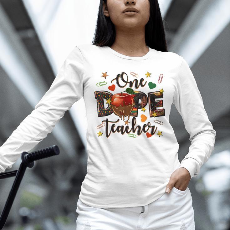 One Dope Teacher Unisex Long Sleeve T-Shirt, novelty gifts, funny gifts