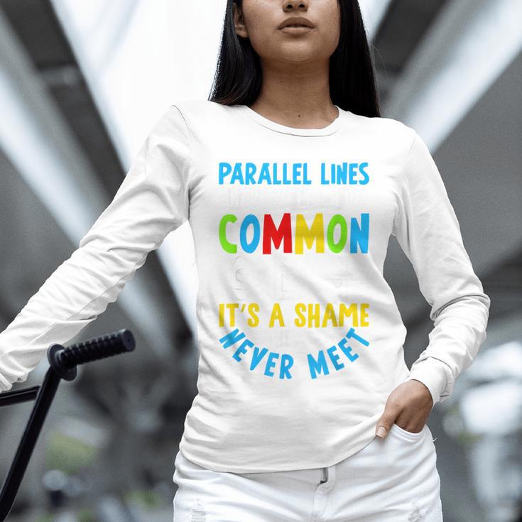 Parallel Lines Math Pun – Teacher Humor Unisex Long Sleeve T-Shirt, novelty gifts, funny gifts Parallel Lines Math Pun – Teacher Humor Unisex Long Sleeve T-Shirt, novelty gifts, funny gifts