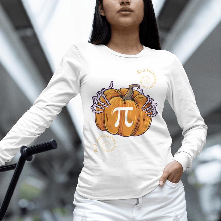 Pi Day Pumpkin Pi Math Teacher Halloween Costume Unisex Long Sleeve T-Shirt, novelty gifts, funny gifts