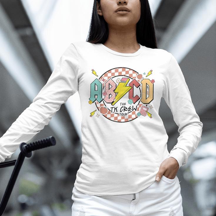 Retro ABCD Transitional Kindergarten Teacher Tour TK Teacher Unisex Long Sleeve T-Shirt, novelty gifts, funny gifts Retro ABCD Transitional Kindergarten Teacher Tour TK Teacher Unisex Long Sleeve T-Shirt, novelty gifts, funny gifts