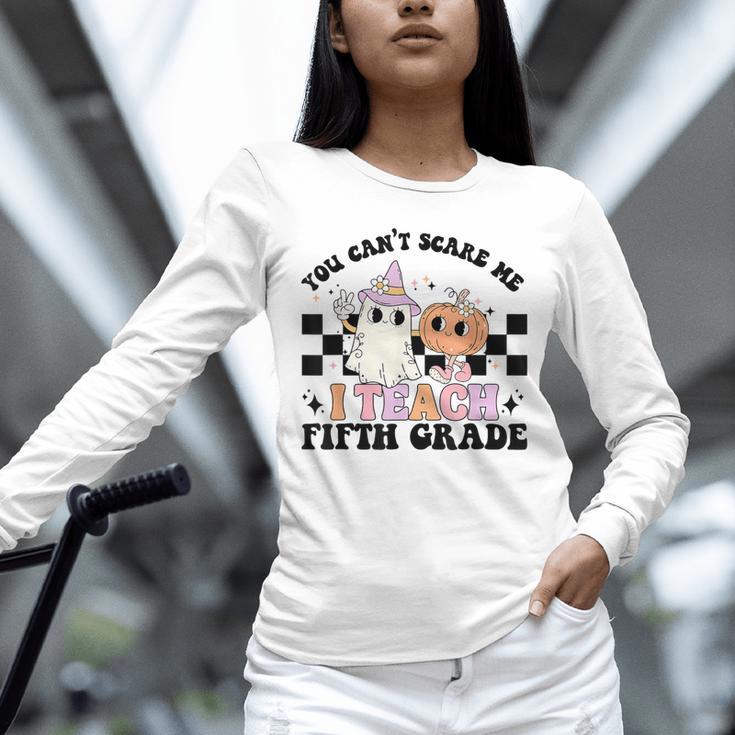 Retro You Can't Scare Me I Teach 5th Grade Teacher Halloween Unisex Long Sleeve T-Shirt, novelty gifts, funny gifts Retro You Can't Scare Me I Teach 5th Grade Teacher Halloween Unisex Long Sleeve T-Shirt, novelty gifts, funny gifts