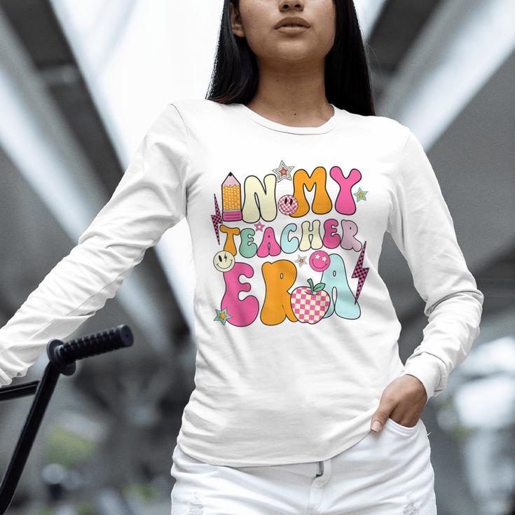 Retro Groovy In My Teaching Era Best Teacher Appreciation Unisex Long Sleeve T-Shirt, novelty gifts, funny gifts Retro Groovy In My Teaching Era Best Teacher Appreciation Unisex Long Sleeve T-Shirt, novelty gifts, funny gifts