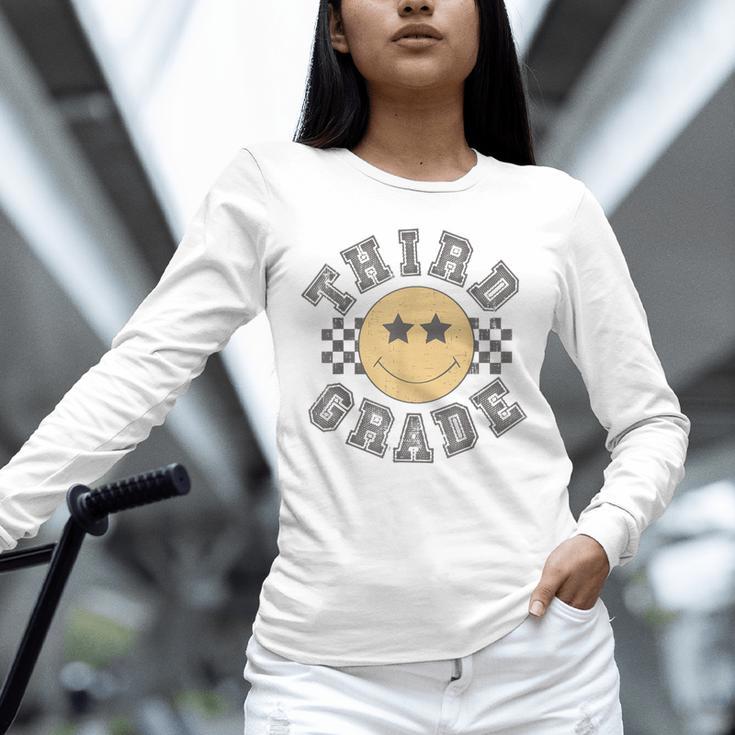Retro Third Grade Teacher Student 1st Day Back To School Unisex Long Sleeve T-Shirt, novelty gifts, funny gifts
