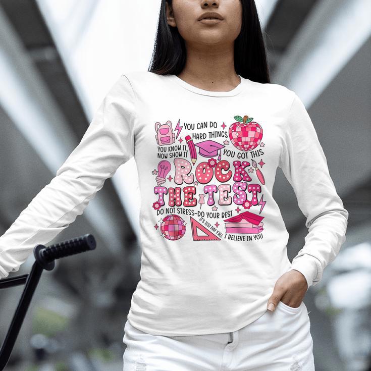 Rock The Test Testing Day Don't Stress Do Your Best Teacher For Men Women Girls Kids Unisex Long Sleeve T-Shirt, novelty gifts, funny gifts Rock The Test Testing Day Don't Stress Do Your Best Teacher For Men Women Girls Kids Unisex Long Sleeve T-Shirt, novelty gifts, funny gifts