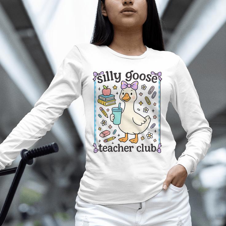 Silly Goose Teacher Club Silly Goose For Teacher Unisex Long Sleeve T-Shirt, novelty gifts, funny gifts