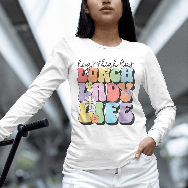 Soul Bleach Teacher Staff First Day Of School Last Hugs & High Fives Lunch Lady Vibes Blue Classic Fit Unisex Long Sleeve T-Shirt, novelty gifts, funny gifts Soul Bleach Teacher Staff First Day Of School Last Hugs & High Fives Lunch Lady Vibes Blue Classic Fit Unisex Long Sleeve T-Shirt, novelty gifts, funny gifts