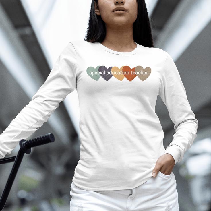 Special Education Teacher Heart Back To School Teach Rainbow Men Women Girls Kids Unisex Long Sleeve T-Shirt, novelty gifts, funny gifts