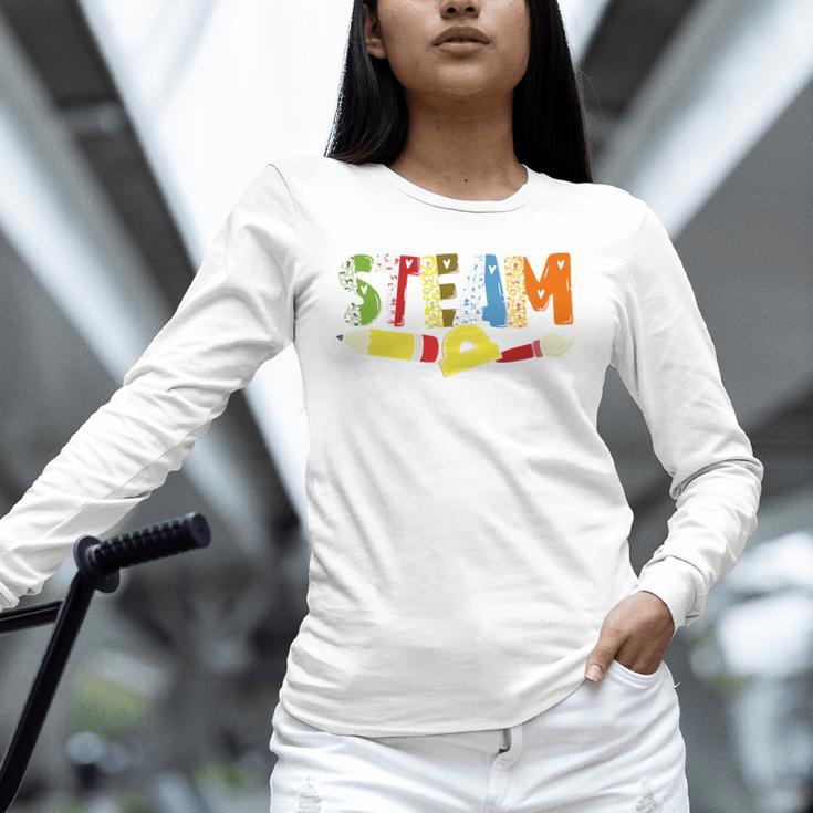 Steam Teacher Science Tech Engineering Arts Maker Unisex Long Sleeve T-Shirt, novelty gifts, funny gifts