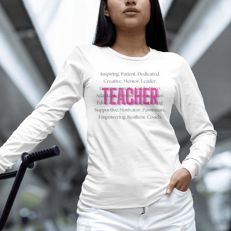 TEACH Inspirational Teacher Comfortable & Stylish T-Shirt Unisex Long Sleeve T-Shirt, novelty gifts, funny gifts