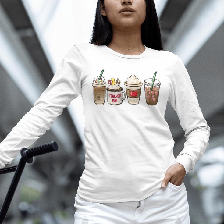 Teacher Fuel Coffee Teacher Mug Latte Iced Coffee Fall Unisex Long Sleeve T-Shirt, novelty gifts, funny gifts Teacher Fuel Coffee Teacher Mug Latte Iced Coffee Fall Unisex Long Sleeve T-Shirt, novelty gifts, funny gifts