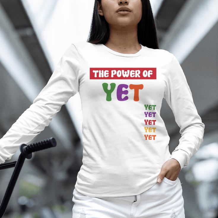 Teacher Growth Mindset Power Of Yet Unisex Long Sleeve T-Shirt, novelty gifts, funny gifts Teacher Growth Mindset Power Of Yet Unisex Long Sleeve T-Shirt, novelty gifts, funny gifts