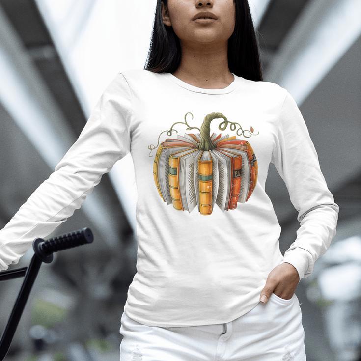 Teachers Students Fall Book Pumpkin Fall Librarians Bookworm Unisex Long Sleeve T-Shirt, novelty gifts, funny gifts Teachers Students Fall Book Pumpkin Fall Librarians Bookworm Unisex Long Sleeve T-Shirt, novelty gifts, funny gifts