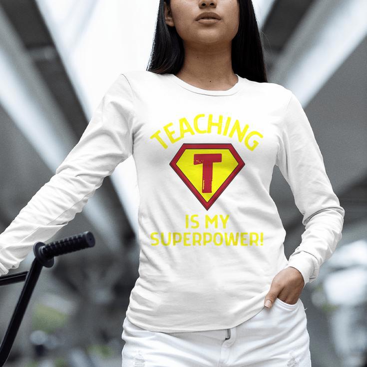 Teaching Is My Superpower Fun Elementary Teacher 1st Grade Unisex Long Sleeve T-Shirt, novelty gifts, funny gifts Teaching Is My Superpower Fun Elementary Teacher 1st Grade Unisex Long Sleeve T-Shirt, novelty gifts, funny gifts