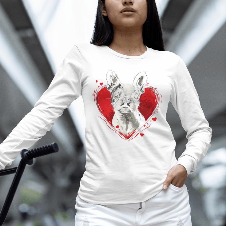 Valentine's Day Boston Terrier Dog Unisex Long Sleeve T-Shirt, novelty gifts, funny gifts