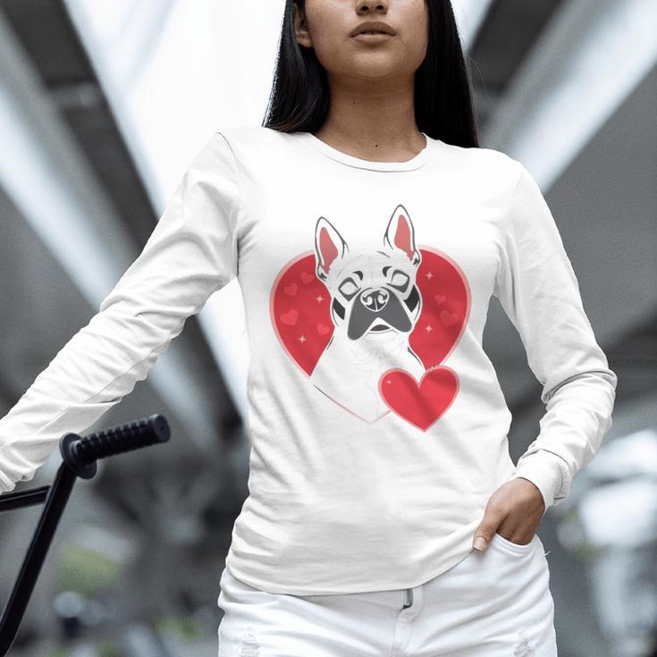 Valentine's Day Boston Terrier Unisex Long Sleeve T-Shirt, novelty gifts, funny gifts